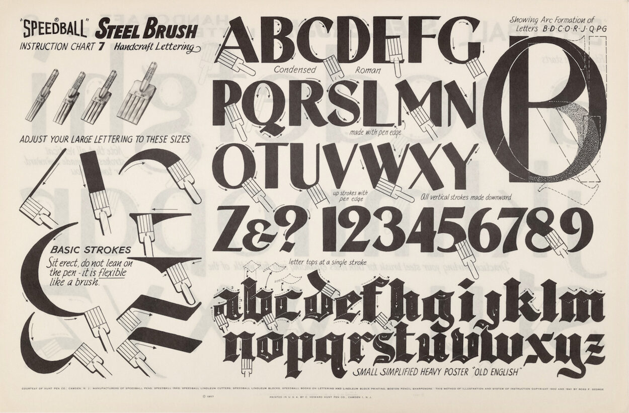Monograph Bookwerks | Speedball Lettering Charts Nos. 7 & 8 | Ross F ...